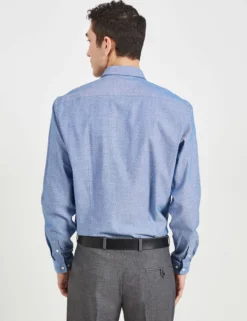 Dobby Print Slim Fit Dress Shirt - Dark Teal 10 Dobby Print Slim Fit Dress Shirt - Dark Teal -clothing Shop 33HBS5918 391 DARKTEAL 9 scaled