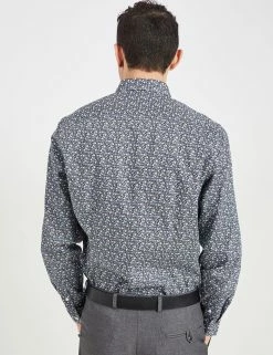 Grey & Blue Skinny Fit Dress Shirt - Multi -clothing Shop 33HBS5935 900 MULTI 4 scaled