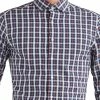 Dobby Tartan Slim Fit Dress Shirt - Rust