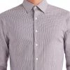 Puppytooth-Print Slim Fit Dress Shirt - Spice