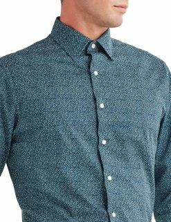 Mini-Floral Print Slim Fit Dress Shirt - Multi