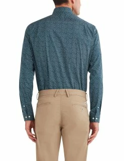 Mini-Floral Print Slim Fit Dress Shirt - Multi -clothing Shop 33hbs3685 900 mini floral print dress shirt multi back