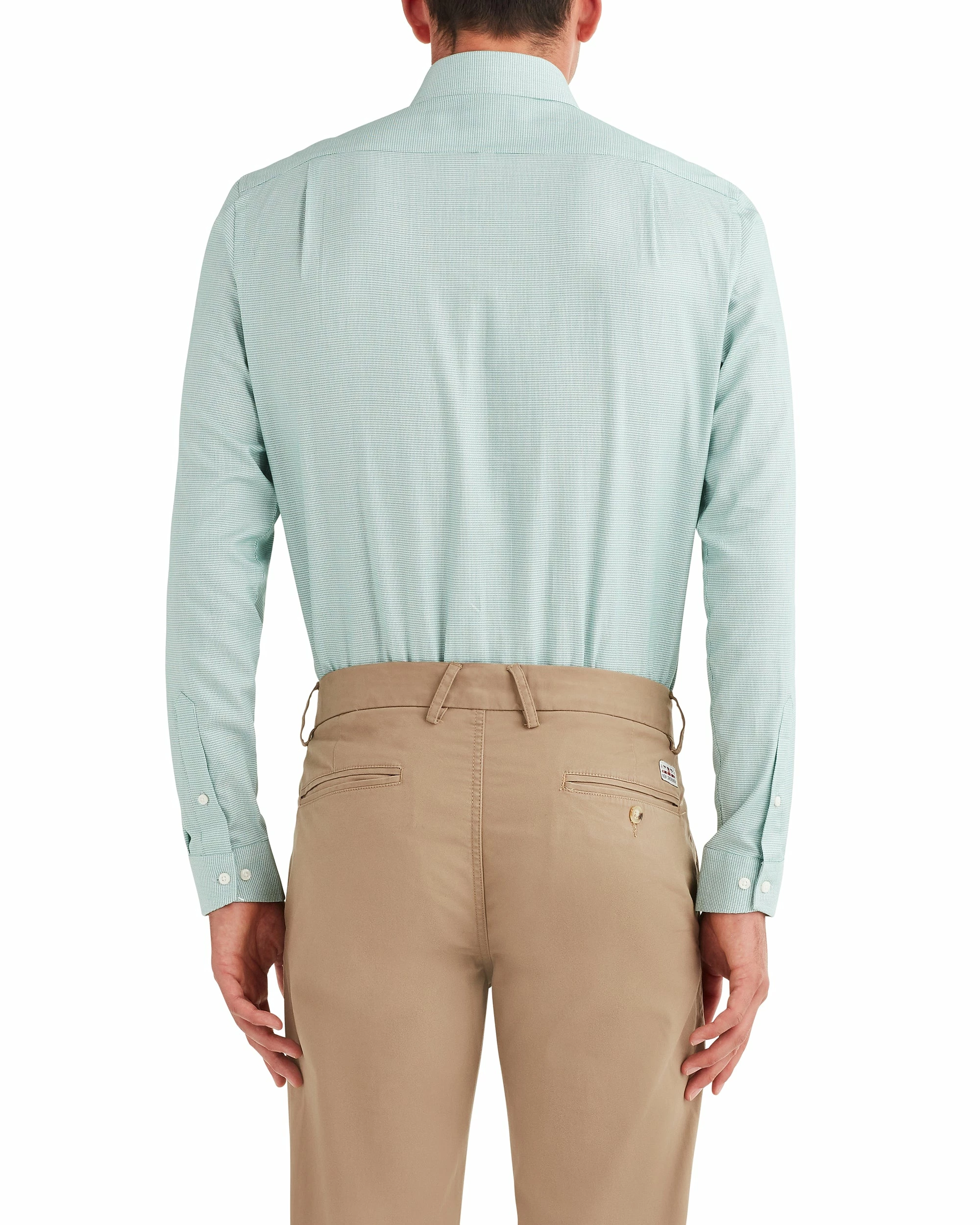 Unsolid Dobby Slim Fit Dress Shirt - Green 3 Unsolid Dobby Slim Fit Dress Shirt - Green - Image 3