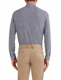 Dobby Check Skinny Fit Dress Shirt - Brown -clothing Shop 33hbs3702 200 dobby check dress shirt brown back 258f8987 c362 482d 9ae2 d8f81ed8afcb