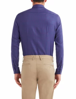 Twill Gingham Slim Fit Dress Shirt - Purple 5 Twill Gingham Slim Fit Dress Shirt - Purple -clothing Shop 33hbs3705 500 twill gingham dress shirt purple back