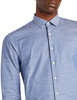 Dobby Slim Fit Dress Shirt - Lavender -clothing Shop 33hbs4407 470 dobby dress shirt lavender close