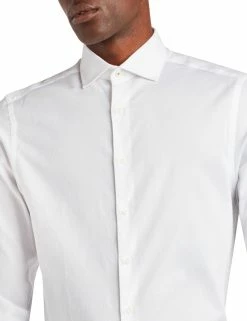 Argyle Dobby Slim Fit Dress Shirt - White -clothing Shop 33hbs4418 100 argyle dobby dress shirt white close