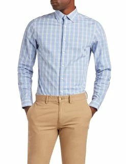 Check Slim Fit Dress Shirt - Blue