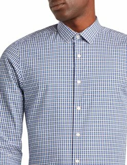 Madras Check Skinny Fit Dress Shirt - Multi -clothing Shop 33hbs4433 900 madras check dress shirt multi close
