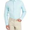 Slub End-on-End Slim Fit Dress Shirt - Teal
