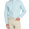 Dobby Stripe Skinny Fit Dress Shirt - Teal
