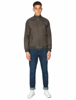 Harrington Jacket - Dark Green 8 Harrington Jacket - Dark Green -clothing Shop 47822 67 signature harrington jacket dark green full front