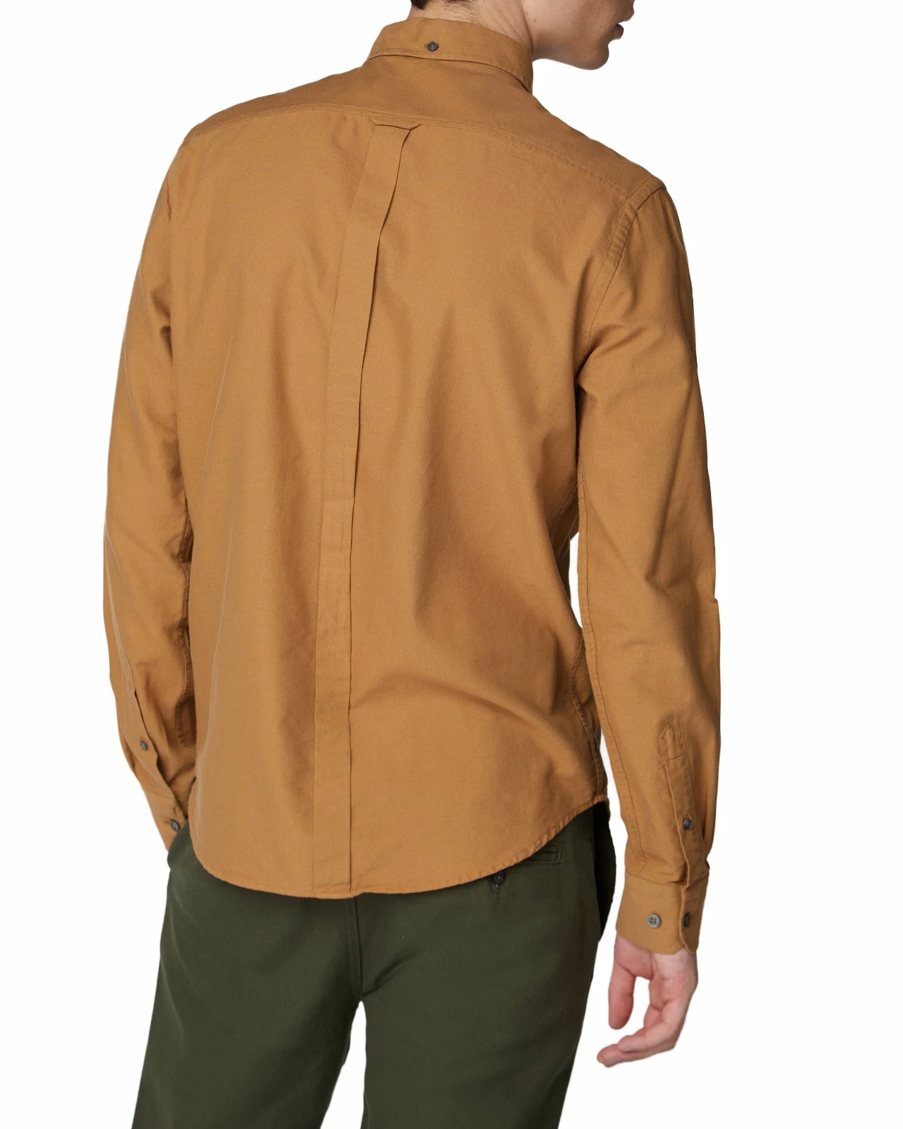 Long-Sleeve Oxford Shirt - Camel 2 Long-Sleeve Oxford Shirt - Camel - Image 2