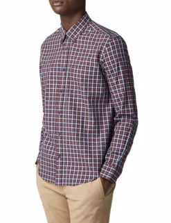 Long-Sleeve House Gingham Shirt - Chestnut