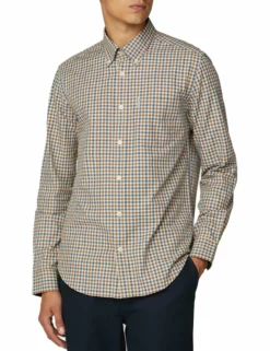 Long-Sleeve House Gingham Shirt - Mink