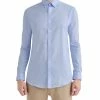 Blue Solid Oxford Slim Fit Dress Shirt
