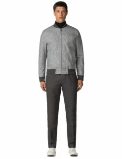 Checked Bomber Jacket - Black 8 Checked Bomber Jacket - Black -clothing Shop 50742 290 checked bomber jacket black fullbody