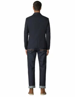 Utility Texture Blazer - Dark Navy -clothing Shop 50757 25 utility texture blazer dark navy fullbodyback