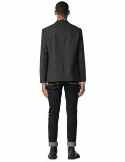 Tipped Flannel Blazer - Charcoal 9 Tipped Flannel Blazer - Charcoal -clothing Shop 50760 270 tipped flannel blazer charcoal fullbodyback