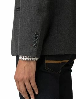 Tipped Flannel Blazer - Charcoal 7 Tipped Flannel Blazer - Charcoal -clothing Shop 50760 270 tipped flannel blazer charcoal sleeve