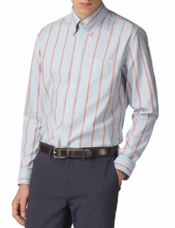 Long-Sleeved Archive Brighton Striped Shirt - Robbia Blue