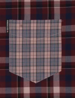 Long-Sleeve Mixed Check Shirt - Pink -clothing Shop 54012 501 long sleeve mixed check shirt pink pocket