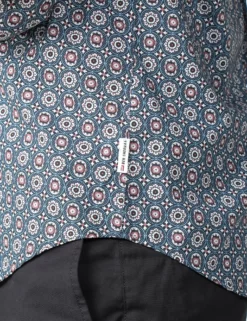 Long-Sleeve Foulard Geo Shirt - Navy -clothing Shop 54015 170 long sleeve foulard geo shirt navy sidetab