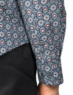 Long-Sleeve Foulard Geo Shirt - Navy -clothing Shop 54015 170 long sleeve foulard geo shirt navy sleeve