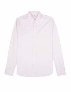 Long-Sleeve Polka Dot Oxford Shirt - Pink 13 Long-Sleeve Polka Dot Oxford Shirt - Pink -clothing Shop 54017 501 long sleeve polka dot oxford shirt pink flatlay