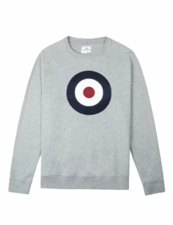 Applique Target Sweatshirt - Grey -clothing Shop 54218 250 applique target sweatshirt grey flatlay