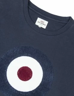 Applique Target Sweatshirt - Navy -clothing Shop 54218 25 applique target sweatshirt navy closeup