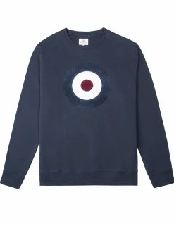 Applique Target Sweatshirt - Navy -clothing Shop 54218 25 applique target sweatshirt navy flatlay