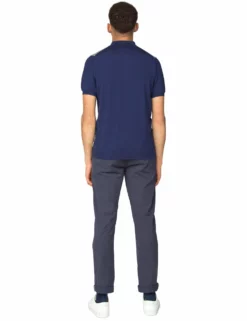 Micro-Geo Knit Polo Shirt - Navy -clothing Shop 54235 170 micro geo knit polo shirt navy fullbodyback