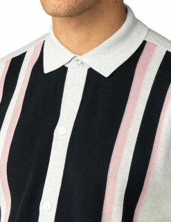 Button Through Knit Mod Polo - Ecru -clothing Shop 54242 021 button through knit mod polo ecru collardetail