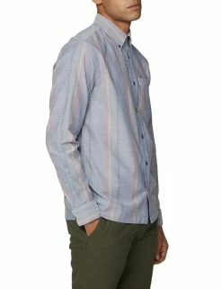 Long-Sleeve Archive Oxford Stripe Shirt - Dark Blue