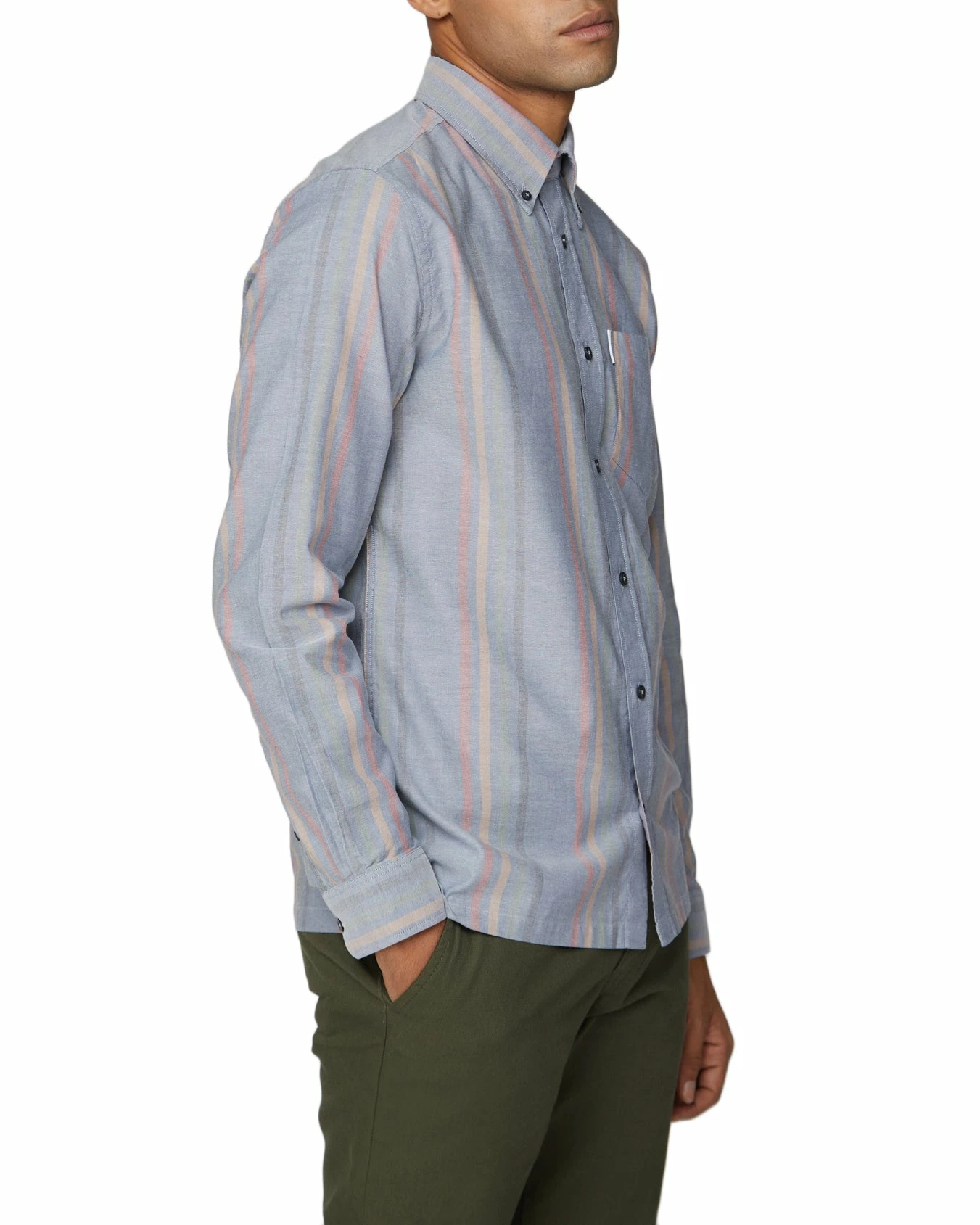 Long-Sleeve Archive Oxford Stripe Shirt - Dark Blue 1 Long-Sleeve Archive Oxford Stripe Shirt - Dark Blue