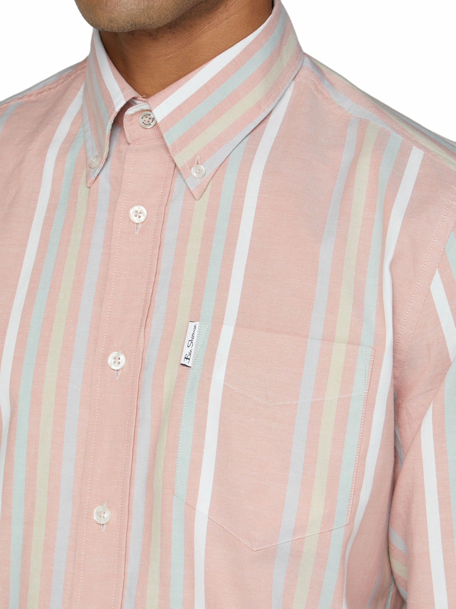 Long-Sleeve Archive Oxford Stripe Shirt - Light Pink 3 Long-Sleeve Archive Oxford Stripe Shirt - Light Pink - Image 3