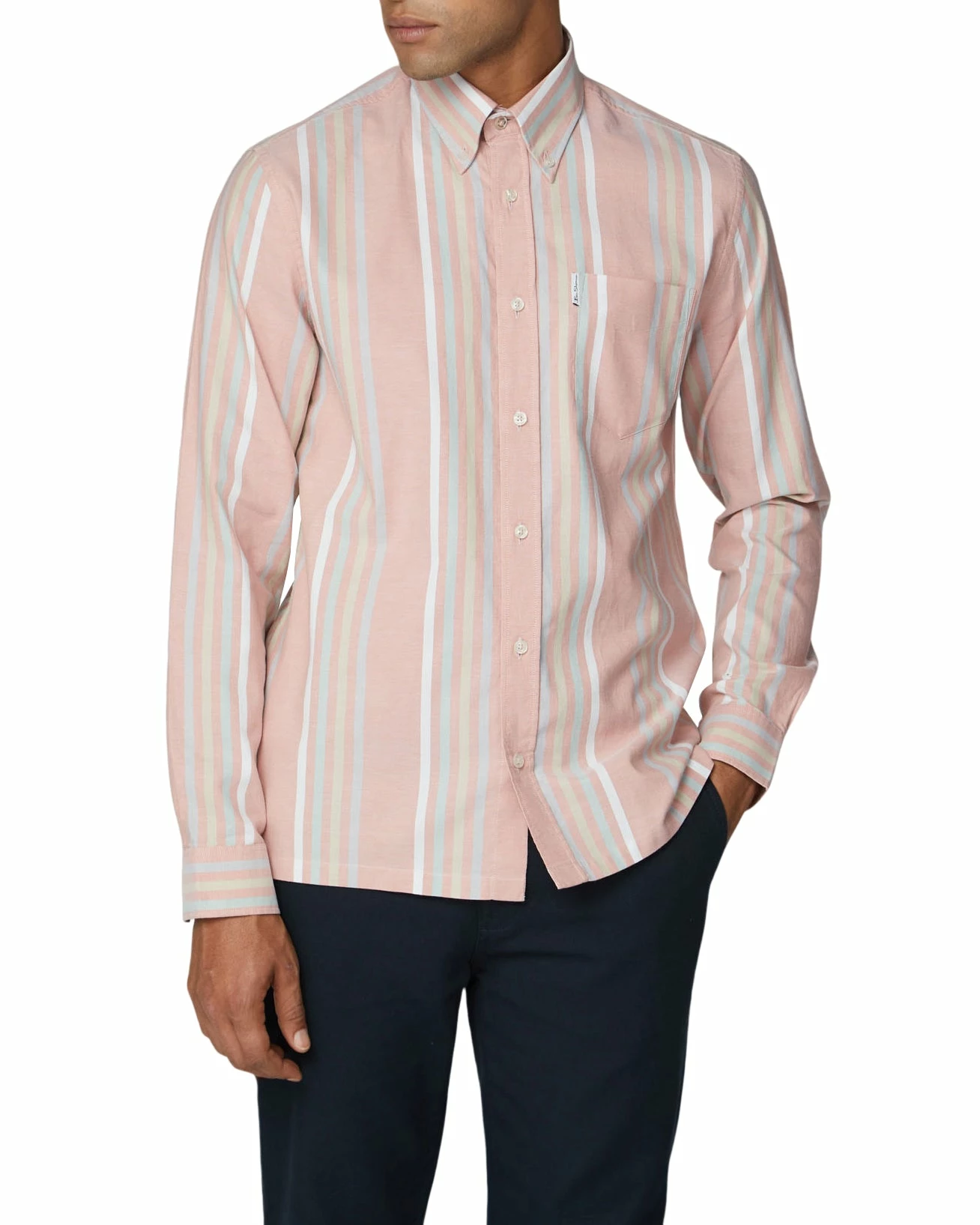 Long-Sleeve Archive Oxford Stripe Shirt - Light Pink 1 Long-Sleeve Archive Oxford Stripe Shirt - Light Pink