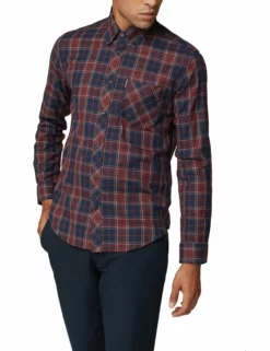 Long-Sleeve Grindle Tartan Shirt - Rust