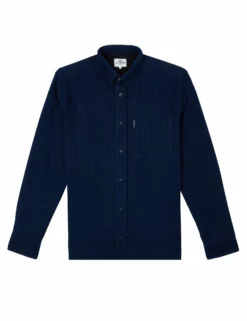 Long-Sleeve Cord Overshirt - Navy 9 Long-Sleeve Cord Overshirt - Navy -clothing Shop 55924 170 long sleeve cord overshirt navy flatlay