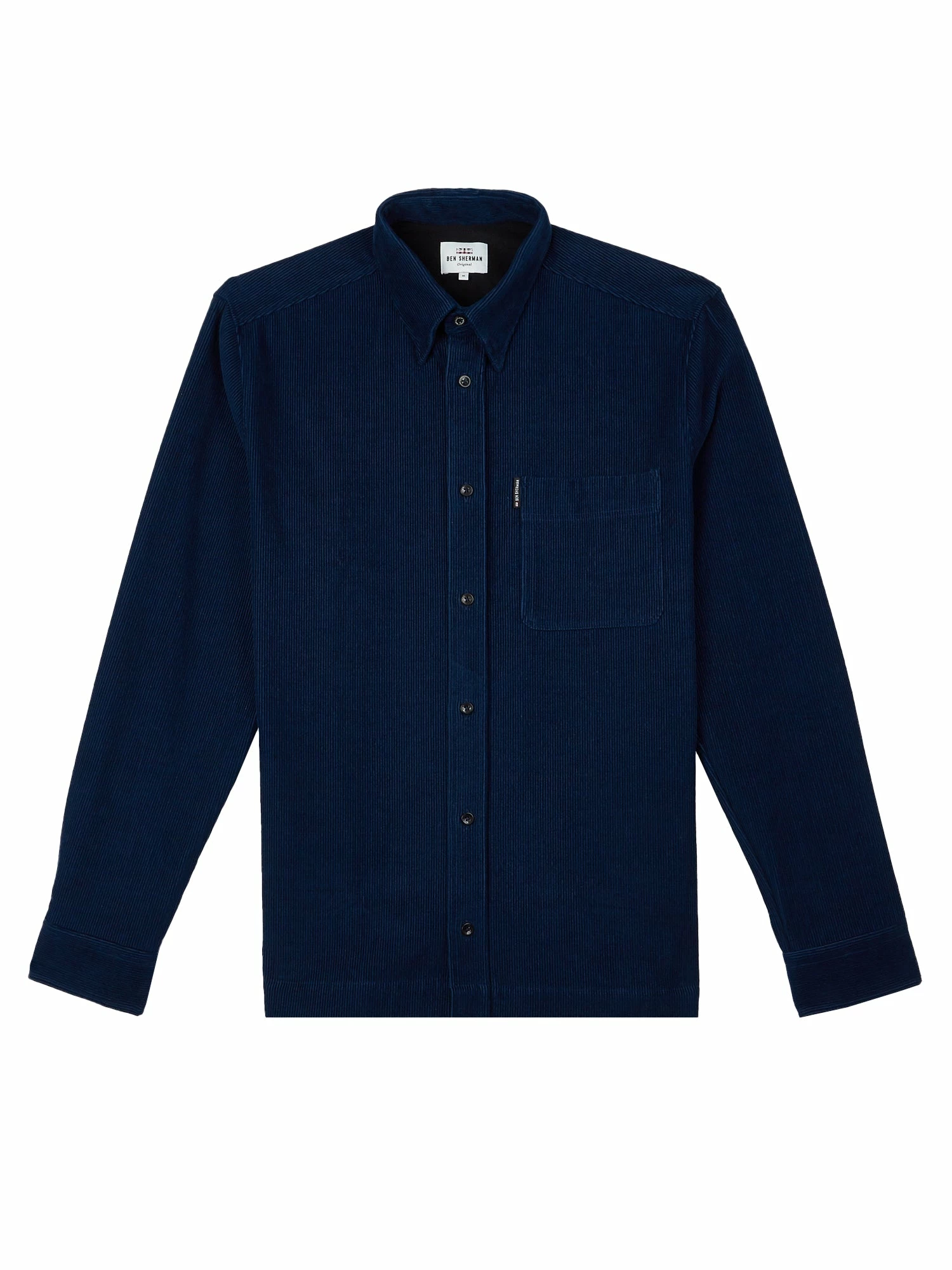 Long-Sleeve Cord Overshirt - Navy 5 Long-Sleeve Cord Overshirt - Navy - Image 5