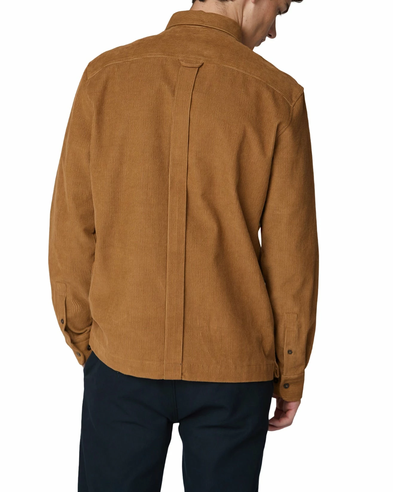 Long-Sleeve Cord Overshirt - Tan 2 Long-Sleeve Cord Overshirt - Tan - Image 2