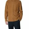 Long-Sleeve Cord Overshirt - Tan