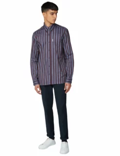 Long-Sleeve Archive Candy Stripe Oxford Shirt - Chestnut -clothing Shop 55929 124 long sleeve archive candy stripe oxford shirt chestnut fullbody