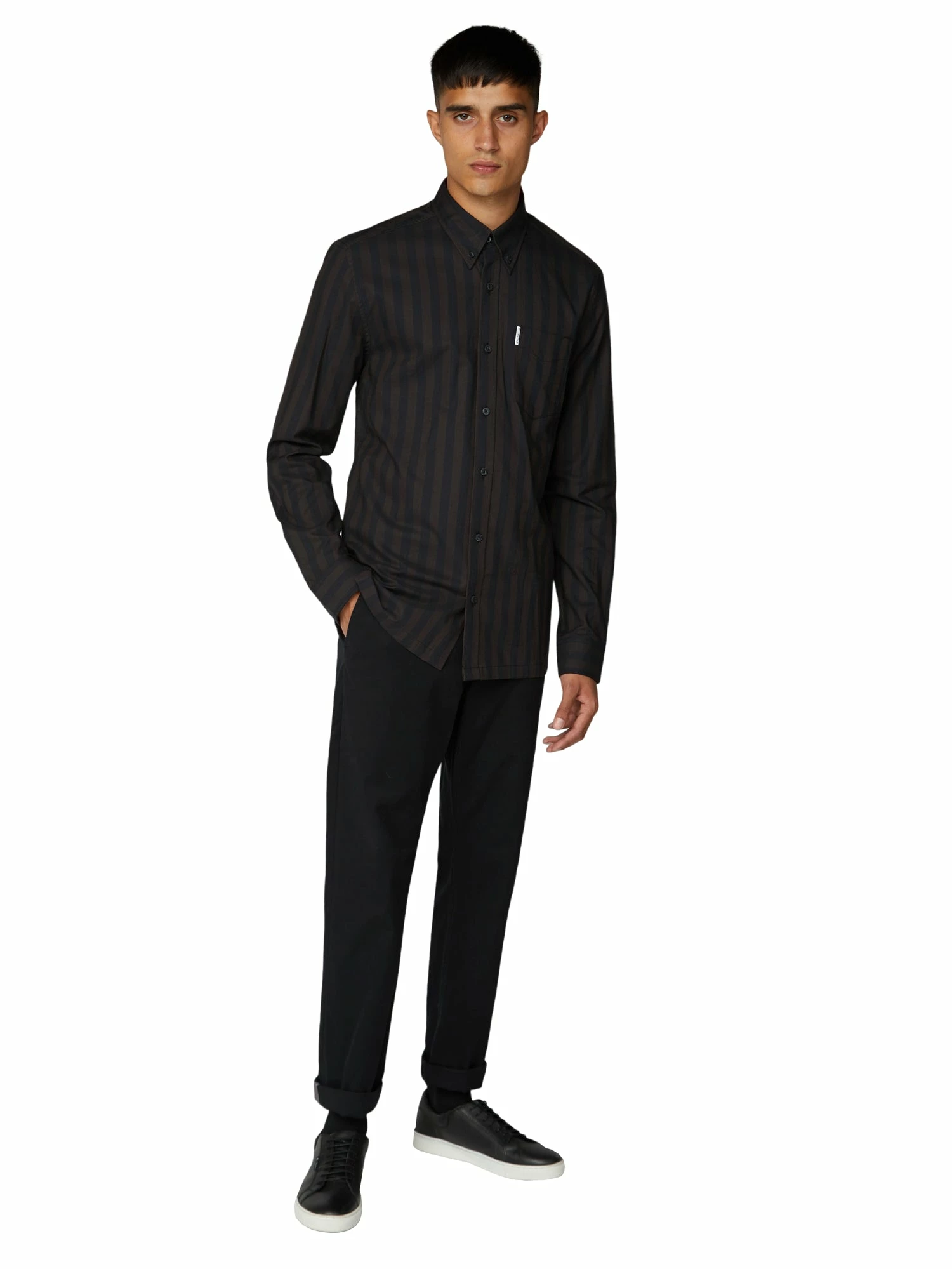 Long-Sleeve Archive Candy Stripe Oxford Shirt - Anthracite 4 Long-Sleeve Archive Candy Stripe Oxford Shirt - Anthracite - Image 4