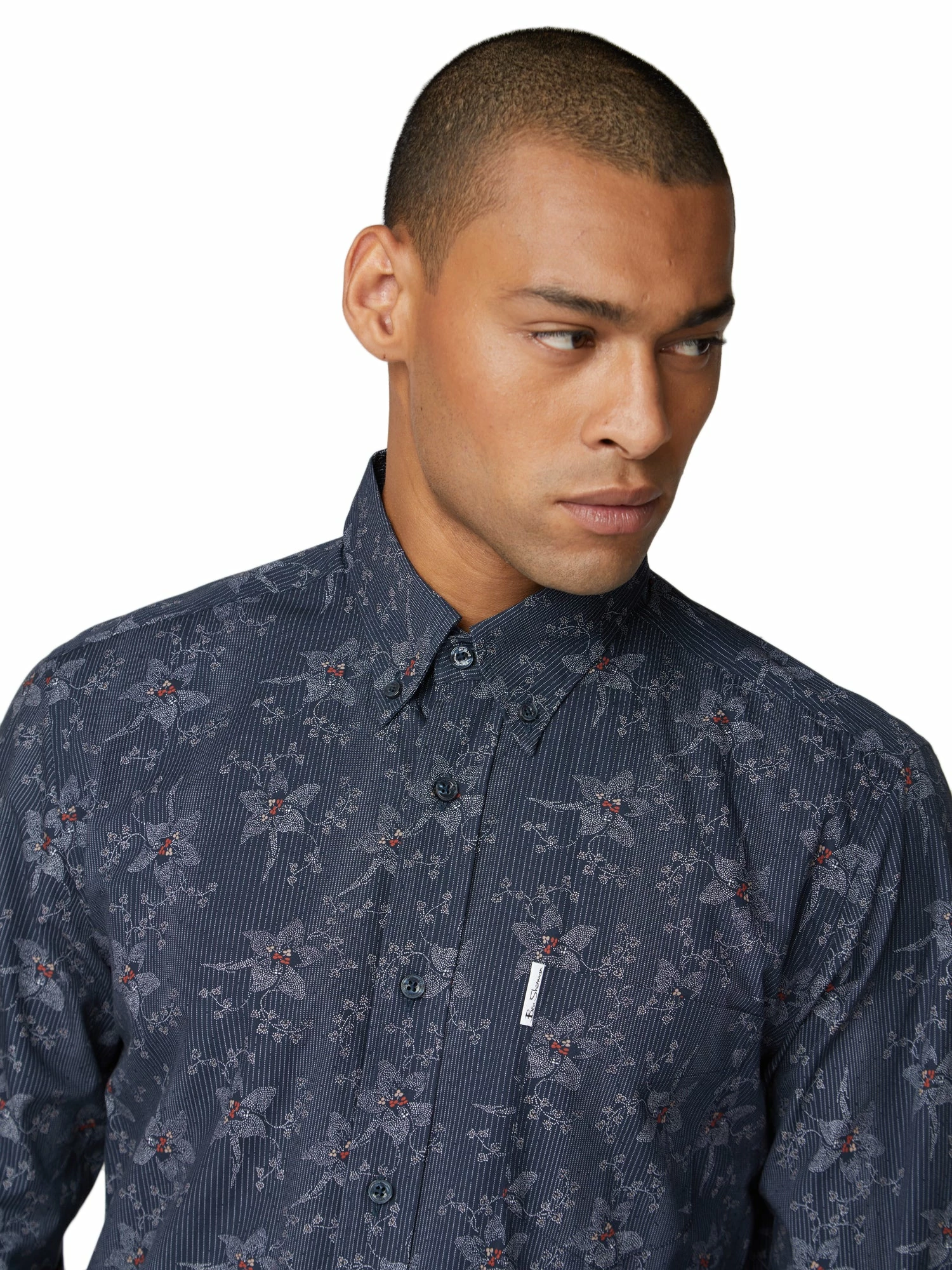 Long-Sleeve Archive Astoria Printed Shirt - Navy 4 Long-Sleeve Archive Astoria Printed Shirt - Navy - Image 4