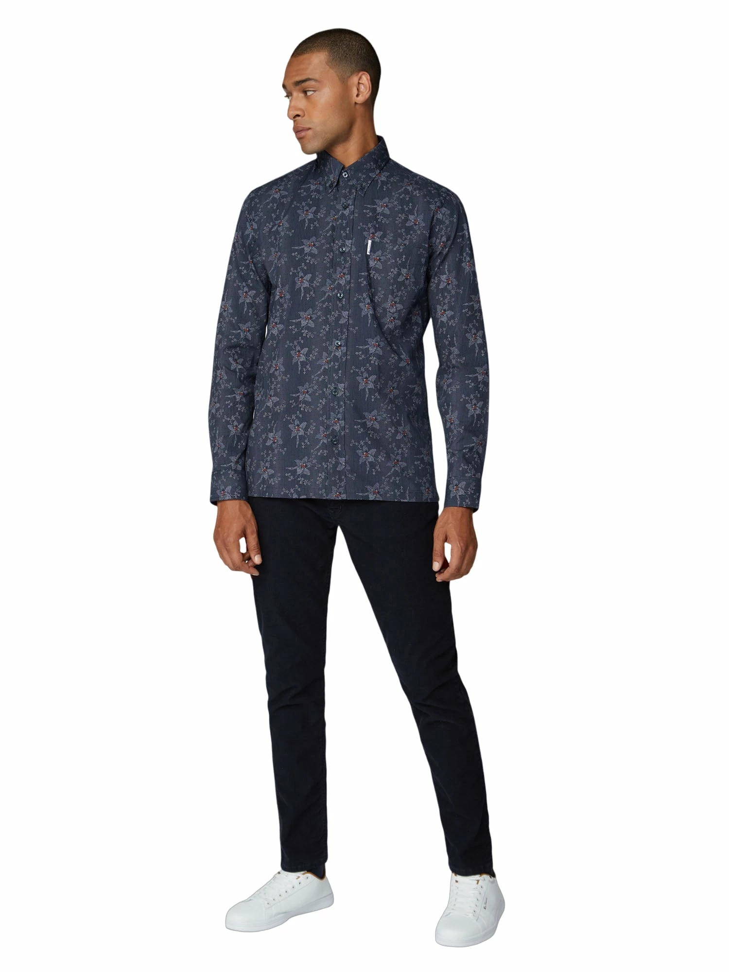 Long-Sleeve Archive Astoria Printed Shirt - Navy 3 Long-Sleeve Archive Astoria Printed Shirt - Navy - Image 3