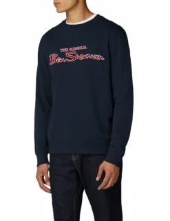 Crewneck Logo Sweatshirt - Navy