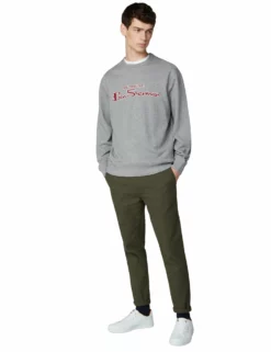 Crewneck Logo Sweatshirt - Aluminum -clothing Shop 58827 33 crewneck logo sweatshirt aluminum fullbody