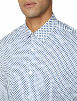 Long-Sleeve One Print Shirt - Blue -clothing Shop 59102 150 long sleeve one print shirt blue detail